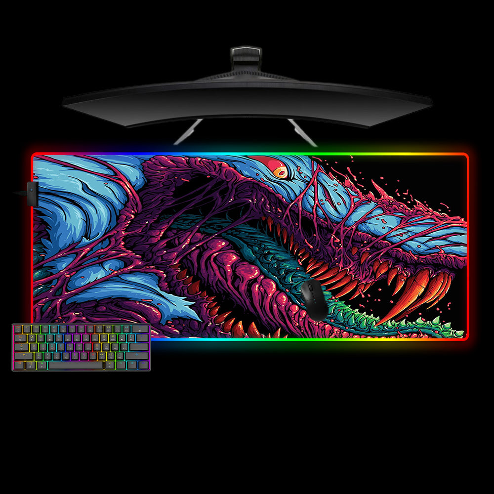 Allleftout Csgo Hyperbeast Crazed Design M-Xxl Size Rgb Gaming Mouse Pad, Computer Desk Mat