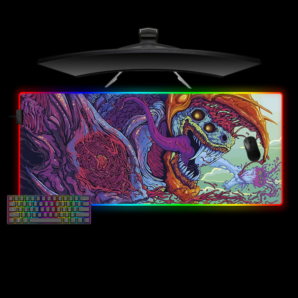 Allleftout Csgo Hyperbeast Wounded Design M-Xxl Size Rgb Gaming Mouse Pad, Computer Desk Mat