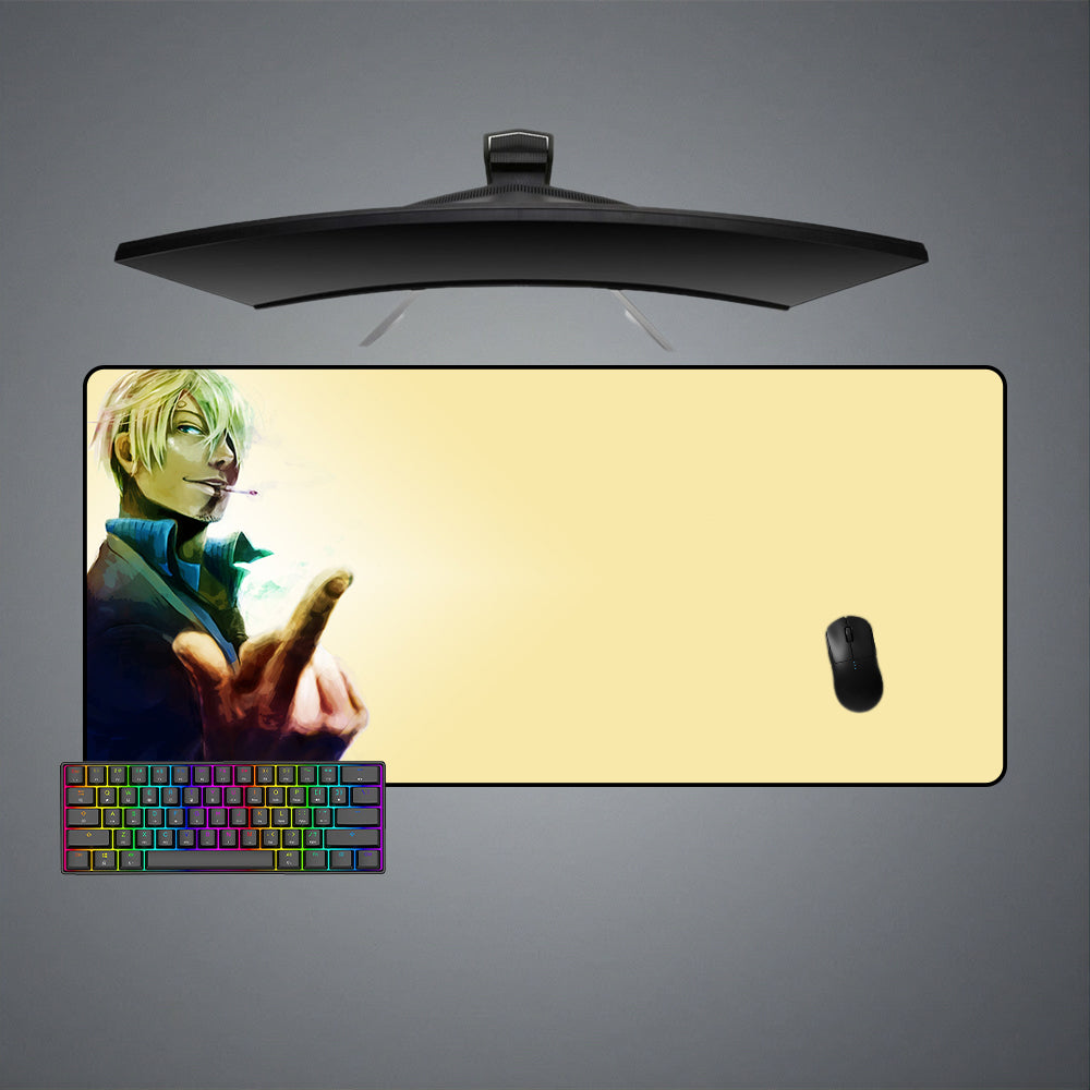 Allleftout One Piece Sanji Design M-Xxl Size Gaming Mouse Pad, Computer Desk Mat