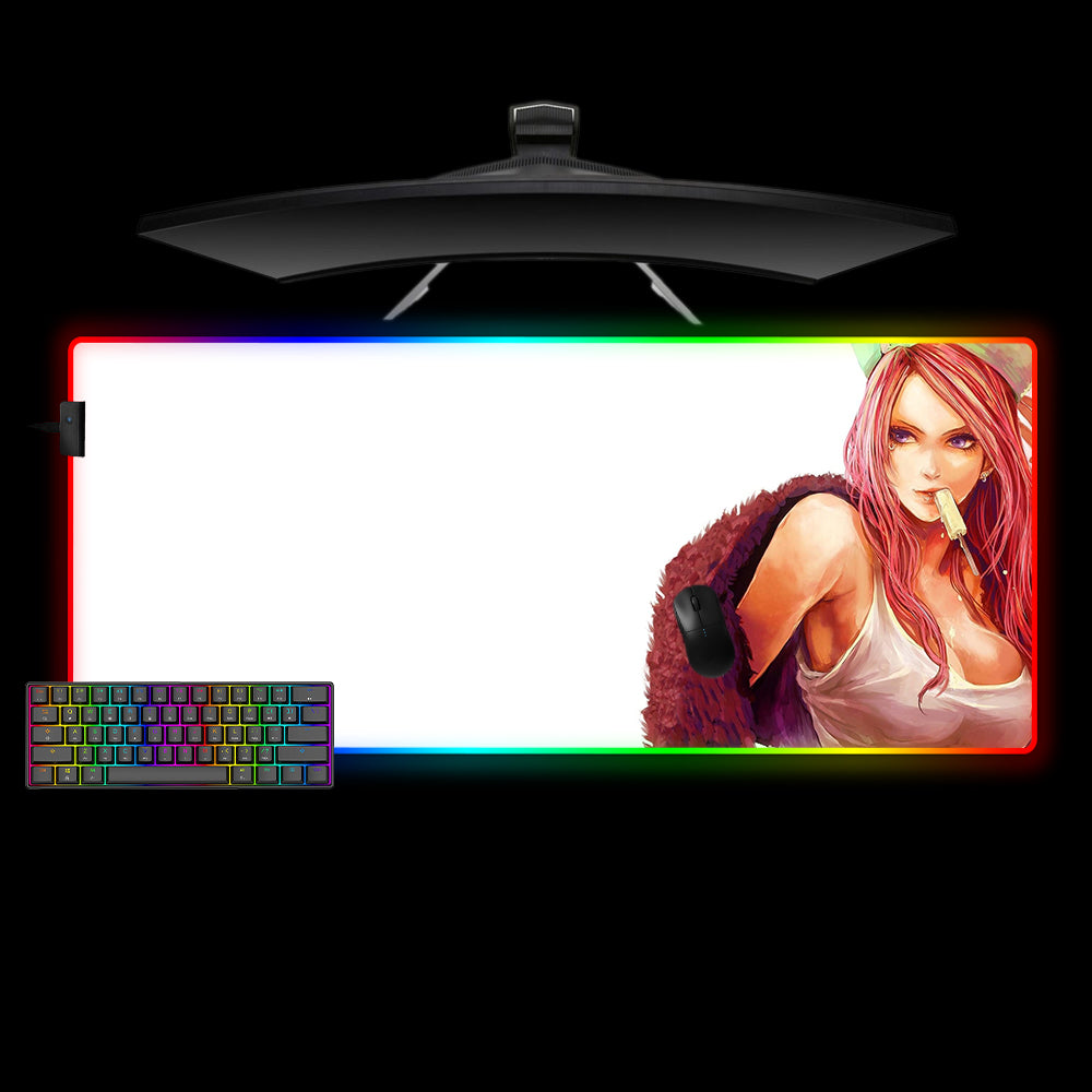 Allleftout One Piece Jewelry Bonney Design M-Xxl Size Rgb Gaming Mouse Pad, Computer Desk Mat