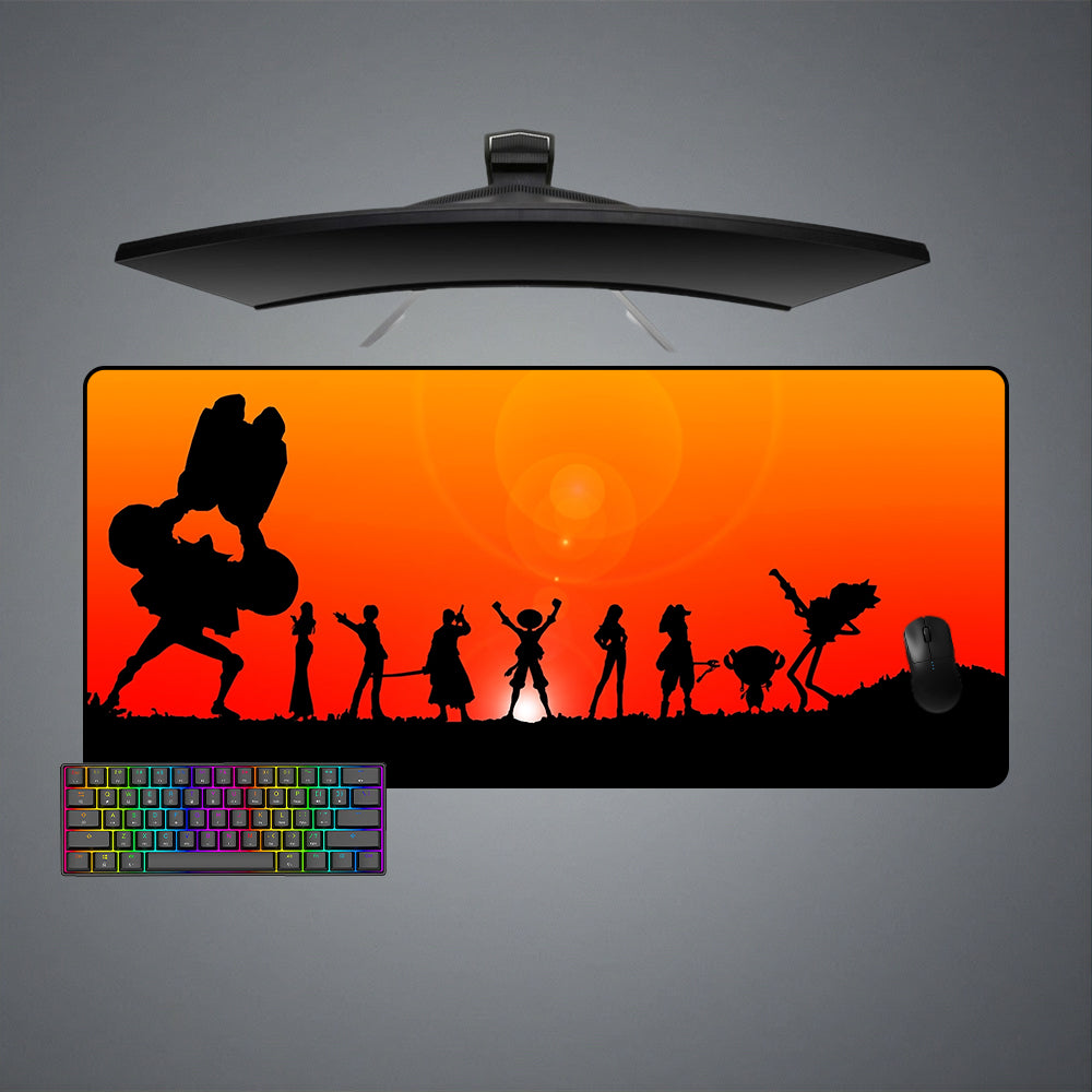 Allleftout One Piece Silhouette Design M-Xxl Size Gaming Mouse Pad, Computer Desk Mat
