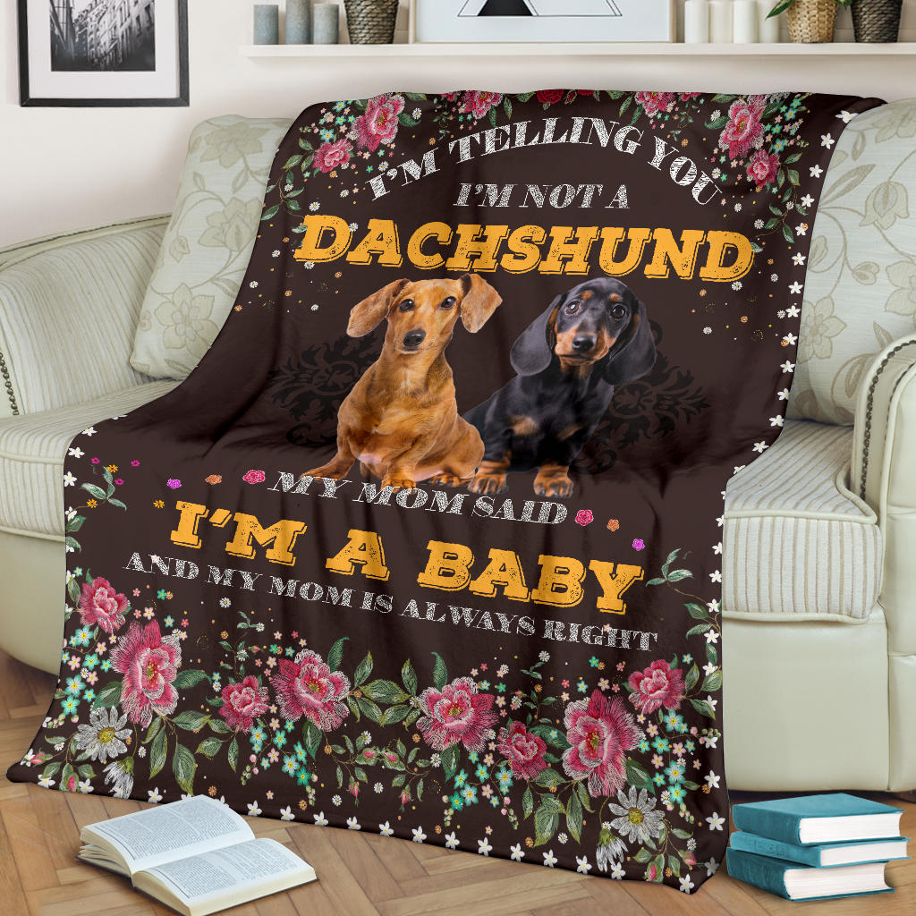 Dachshund Blanket Dachshund Baby Mom Is Always Right For Dog Lover Sherpa Fleece Blanket Soft Cozy Plush Throw Blanket
