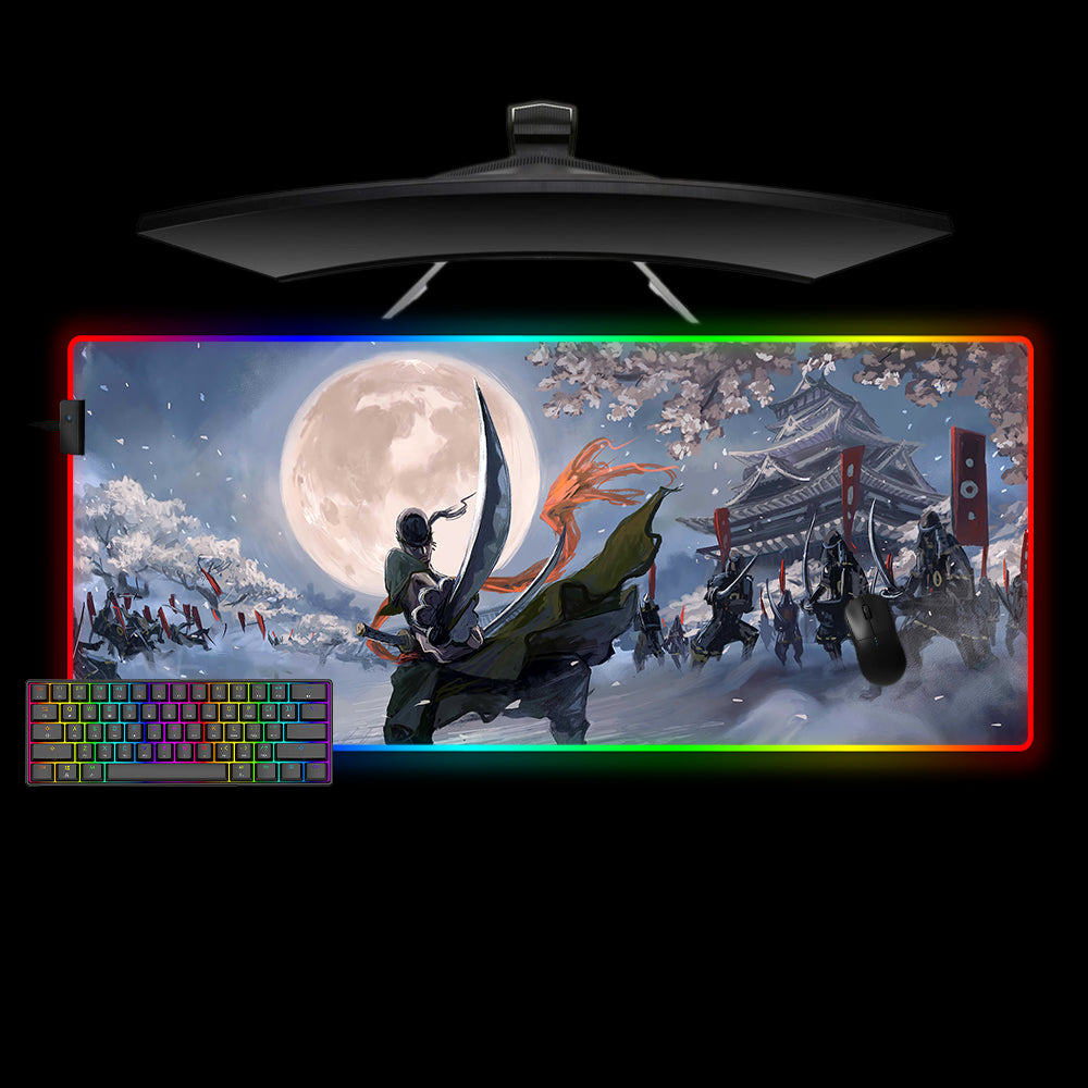 Allleftout One Piece Sword Design M-Xxl Size Rgb Gaming Mouse Pad, Computer Desk Mat