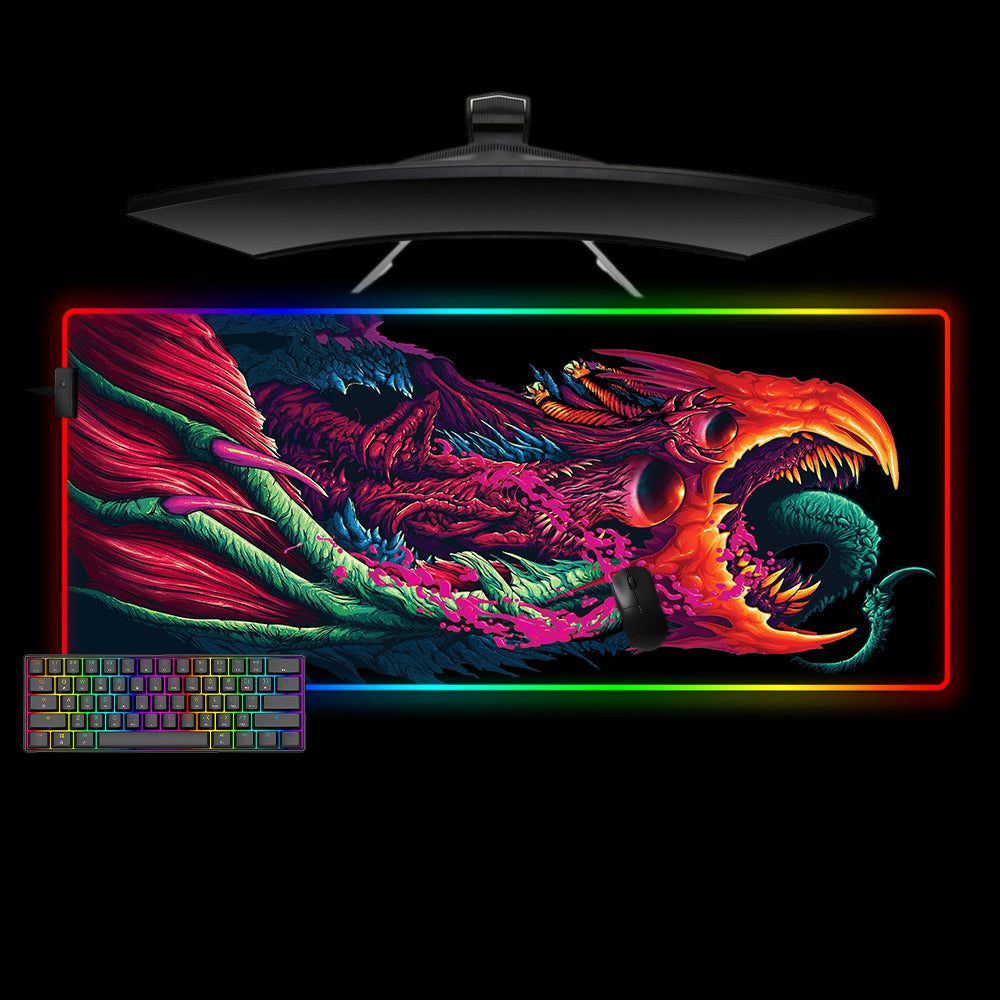 Allleftout Csgo Hyperbeast Black Design M-Xxl Size Rgb Gaming Mouse Pad, Computer Desk Mat