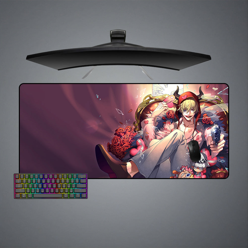 Allleftout One Piece Donquixote Rosinante Design M-Xxl Size Gaming Mouse Pad, Computer Desk Mat