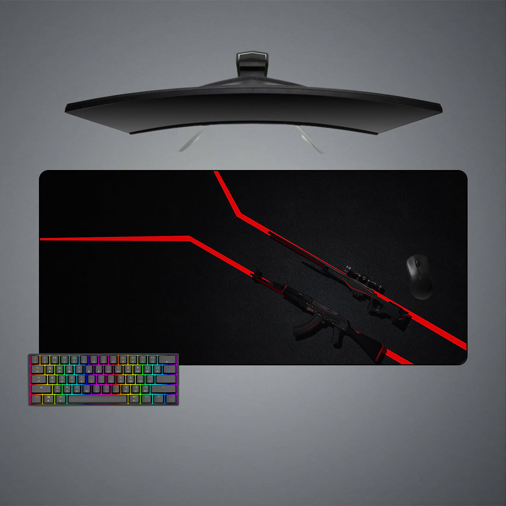 Allleftout Csgo Redline Design M-Xxl Size Gaming Mouse Pad, Computer Desk Mat