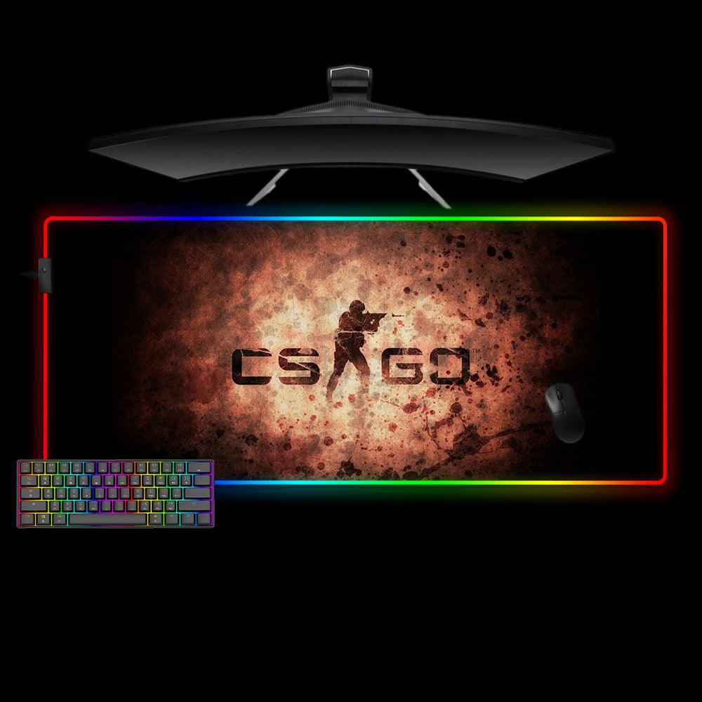 Allleftout Csgo Logo Design M-Xxl Size Rgb Gaming Mouse Pad, Computer Desk Mat