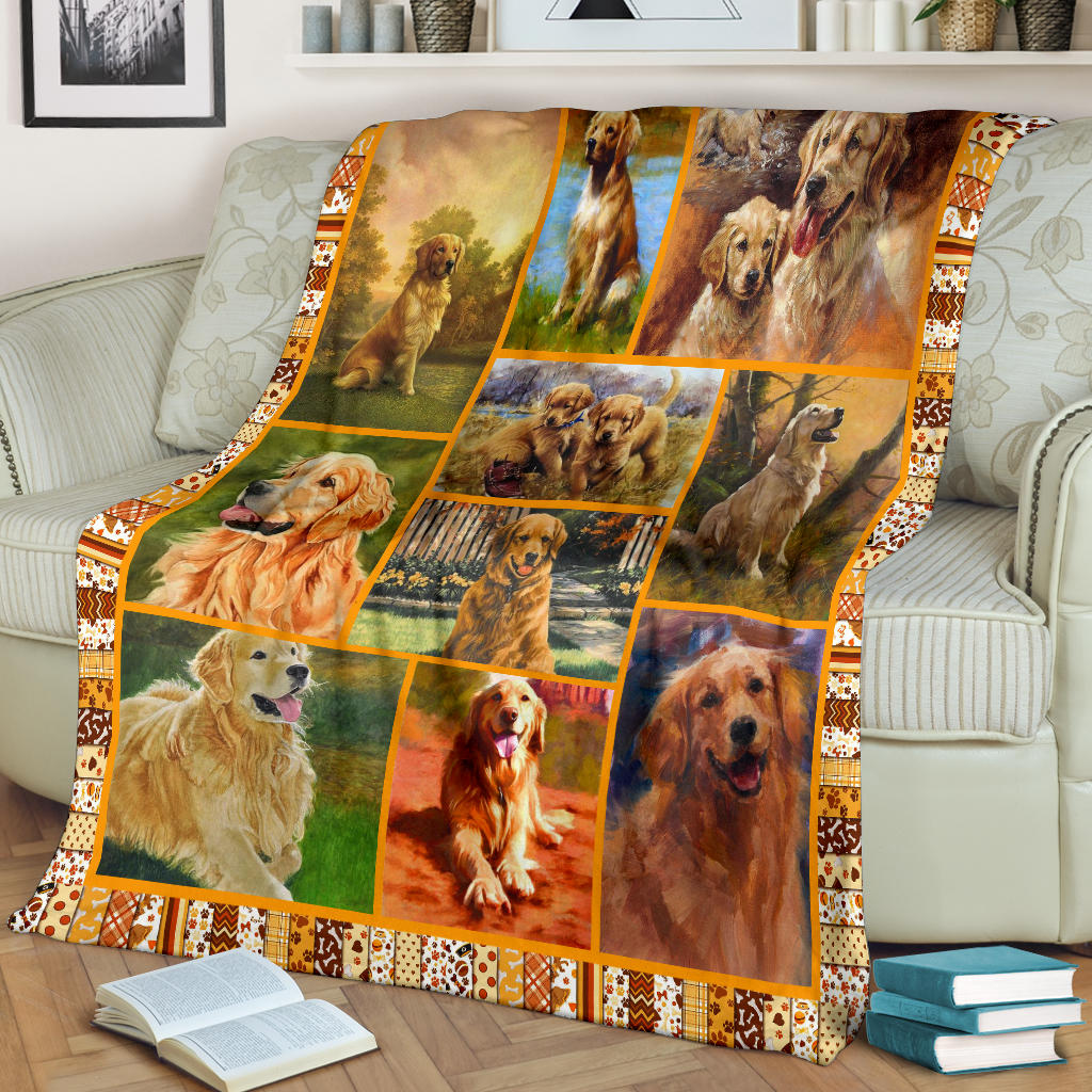 Golden Retriever Blanket Goldendoodle Labradoodle Golden Doodle Sherpa Fleece Blanket Soft Cozy Plush Throw Blanket