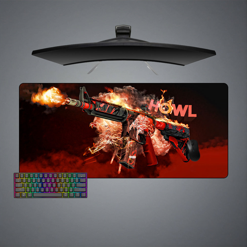 Allleftout Csgo M4A4 Howl Design M-Xxl Size Gaming Mouse Pad, Computer Desk Mat