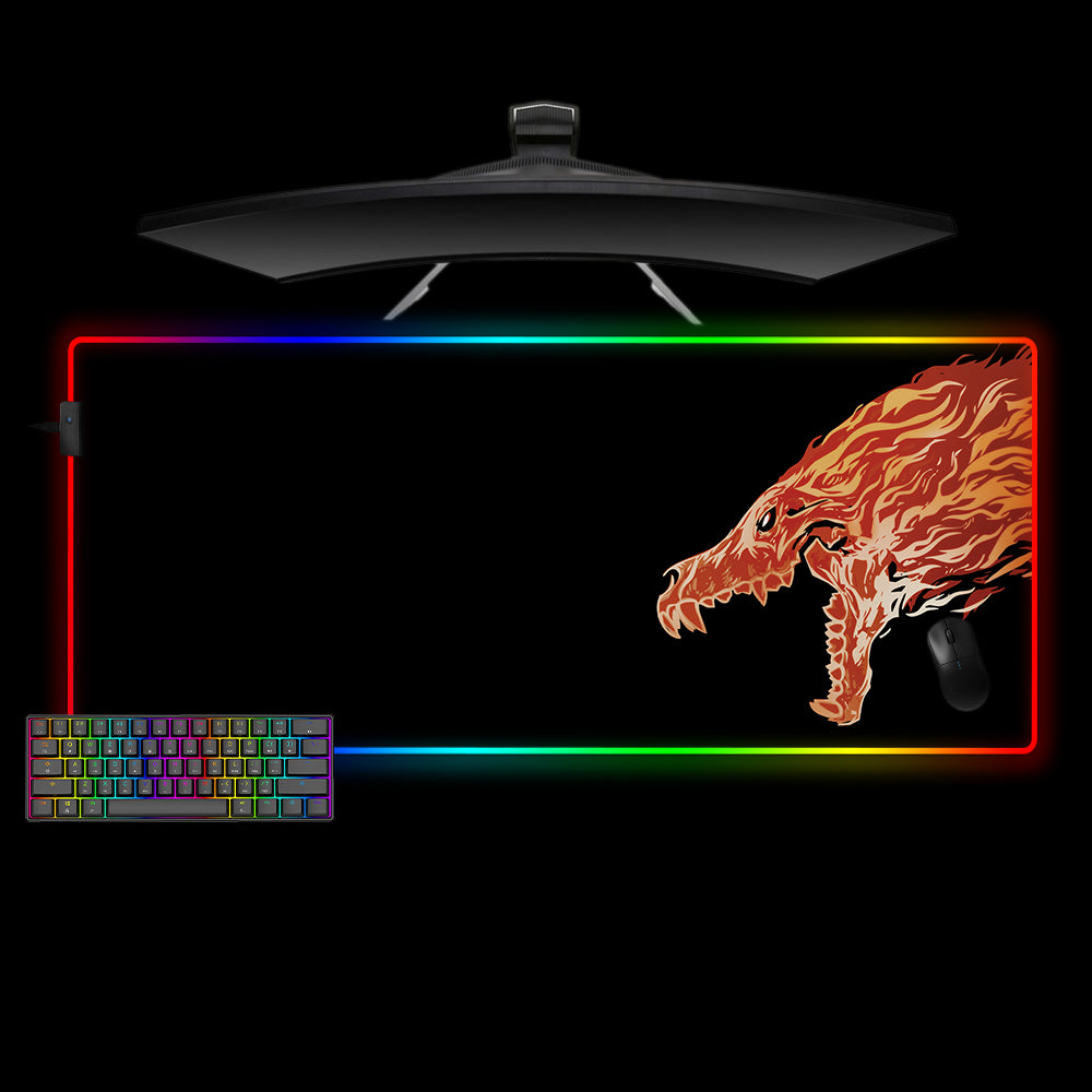 Allleftout Csgo Howl Design M-Xxl Size Rgb Gaming Mouse Pad, Computer Desk Mat