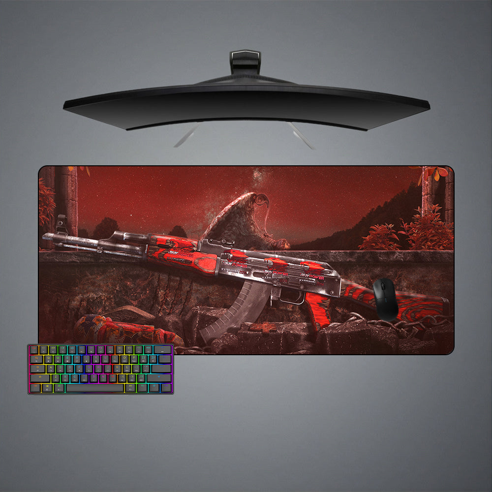 Allleftout Csgo Red Laminate Design M-Xxl Size Gaming Mouse Pad, Computer Desk Mat