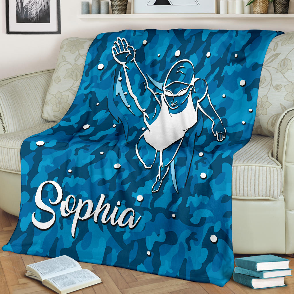 Petmytshirt Swimming Blanket Swimming Swim Girl Sherpa Fleece Blanket Soft Cozy Plush Throw Blanket For Women Girl Daughter Kid