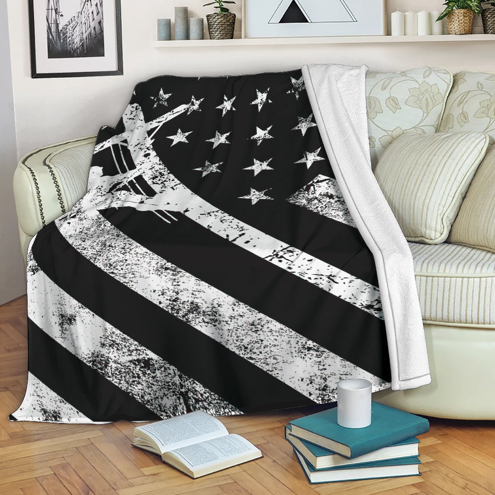Lineman Blanket Lineman Flag Lineman Sherpa Fleece Blanket Soft Cozy Plush Throw Blanket