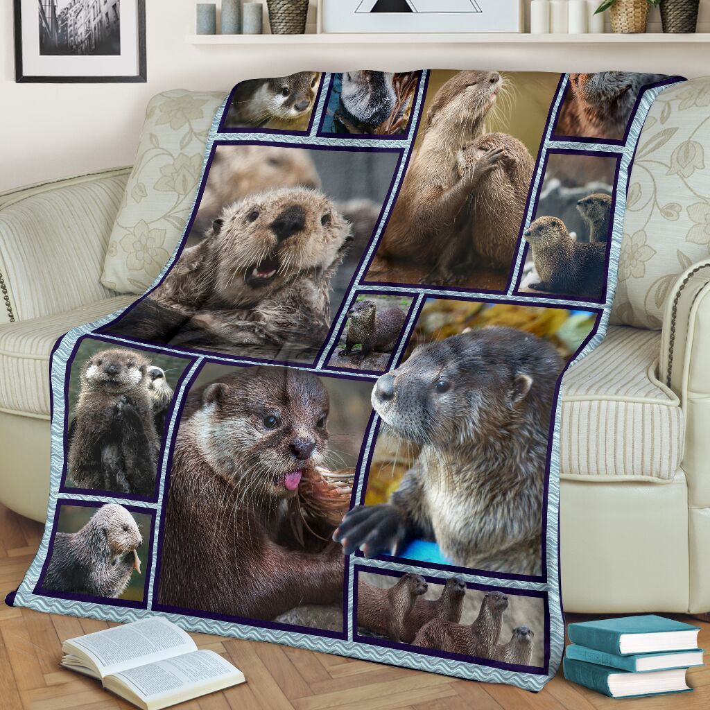 Otter Blanket Otter For Otter Lover Sherpa Fleece Blanket Soft Cozy Plush Throw Blanket