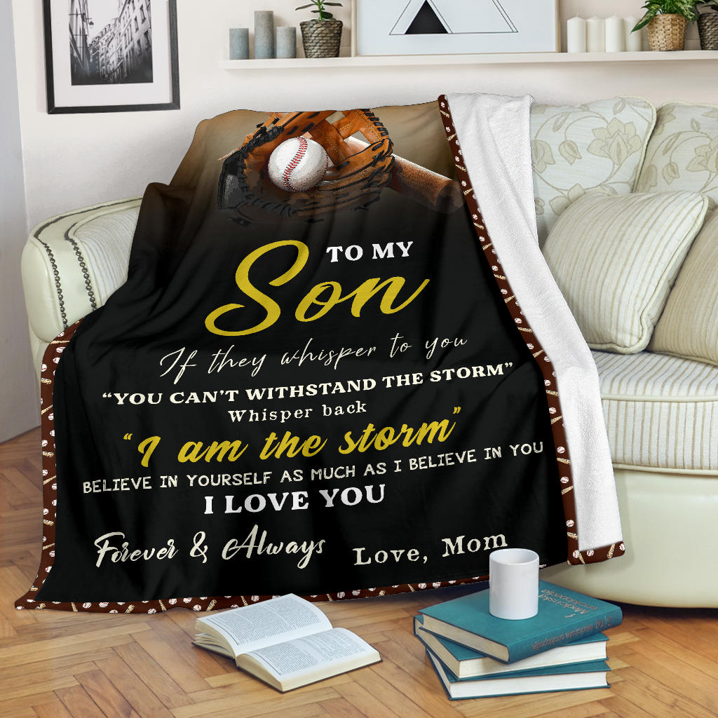 Baseball Blanket Baseball Boy From Mom Sherpa Fleece Blanket Soft Cozy Plush Throw Blanket