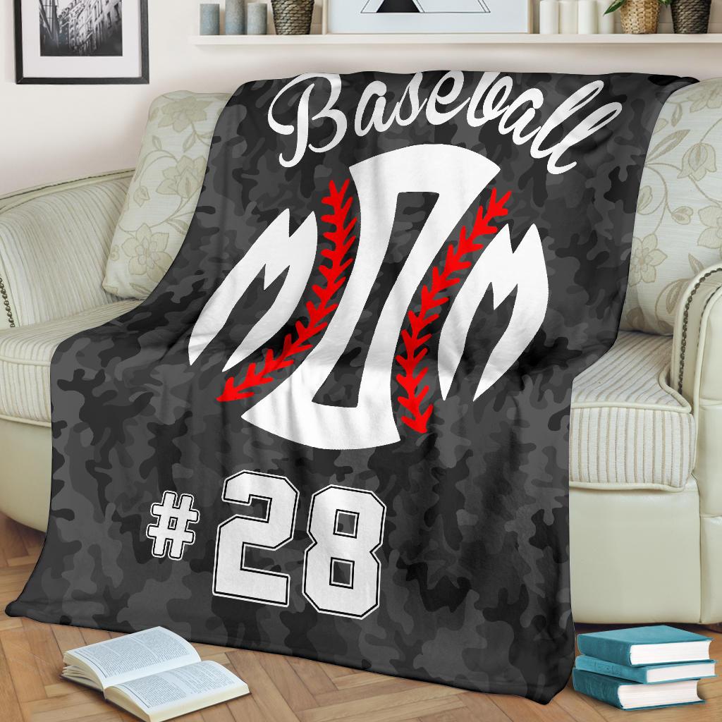 Petmytshirt Baseball Blanket Baseball For Mom Mother Sherpa Fleece Blanket Custom Number Soft Cozy Plush Throw Blanket