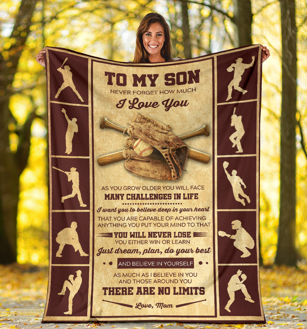 Baseball Blanket Baseball For Mom From Son Sherpa Fleece Blanket Soft Cozy Plush Throw Blanket