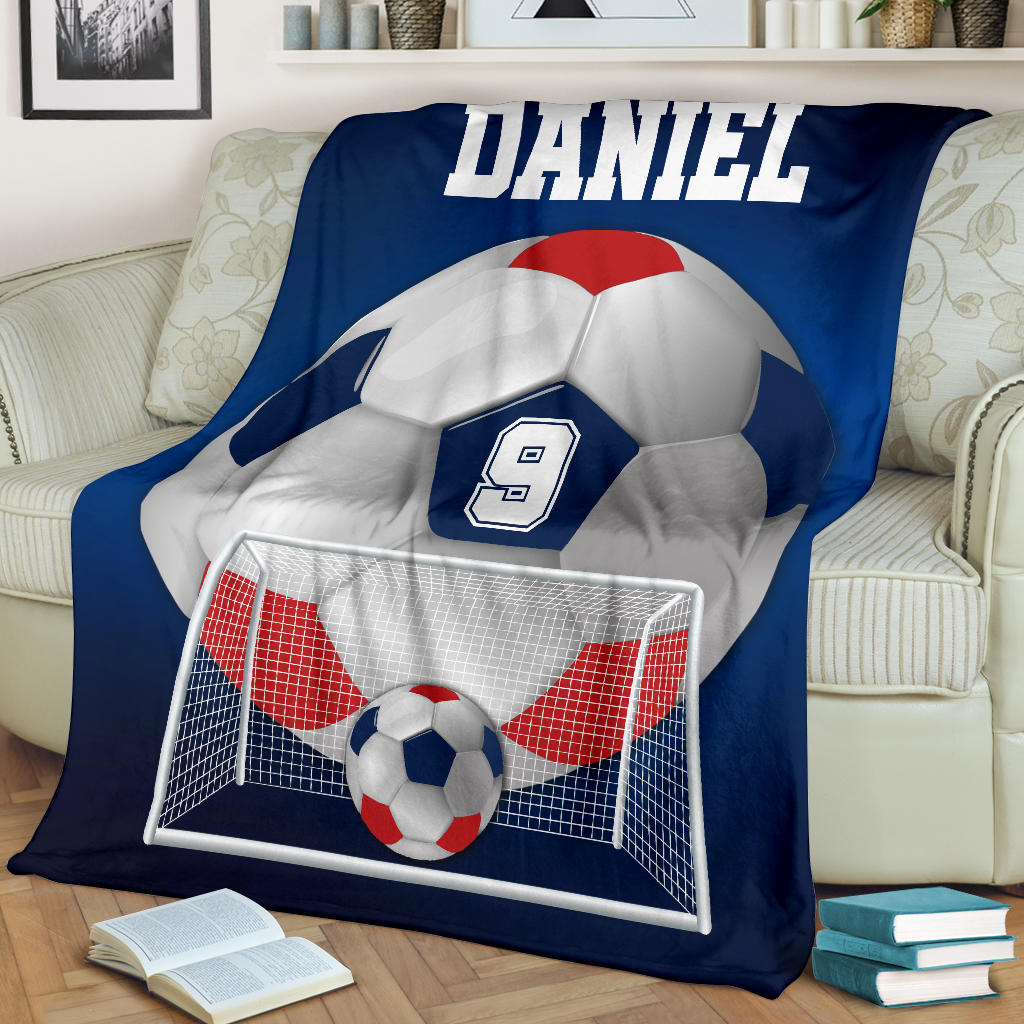 Petmytshirt Soccer Blanket Soccer Win Goals Sherpa Fleece Blanket Custom Name Number Soft Cozy Plush Throw Blanket