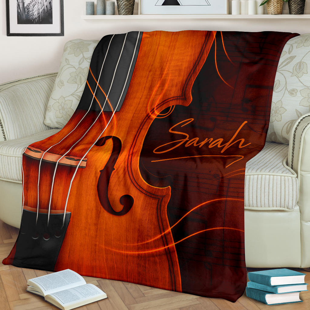Petmytshirt Violin Blanket Violin This Is My Favorite For Violin Lover Sherpa Fleece Blanket Custom Name Soft Cozy Plush Throw Blanket