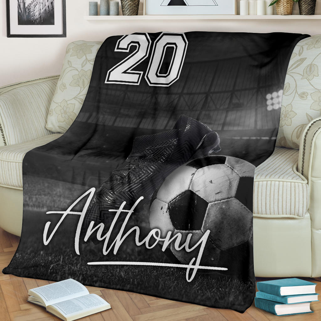 Petmytshirt Soccer Blanket Soccer Pitch This Is My Position Sherpa Fleece Blanket Custom Name Number Soft Cozy Plush Throw Blanket