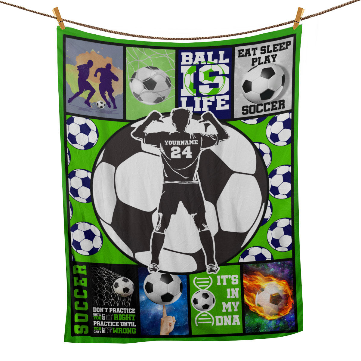 Petmytshirt Soccer Blanket Soccer Player Sport Lover Gift Sherpa Fleece Blanket Custom Name Number Soft Cozy Plush Throw Blanket