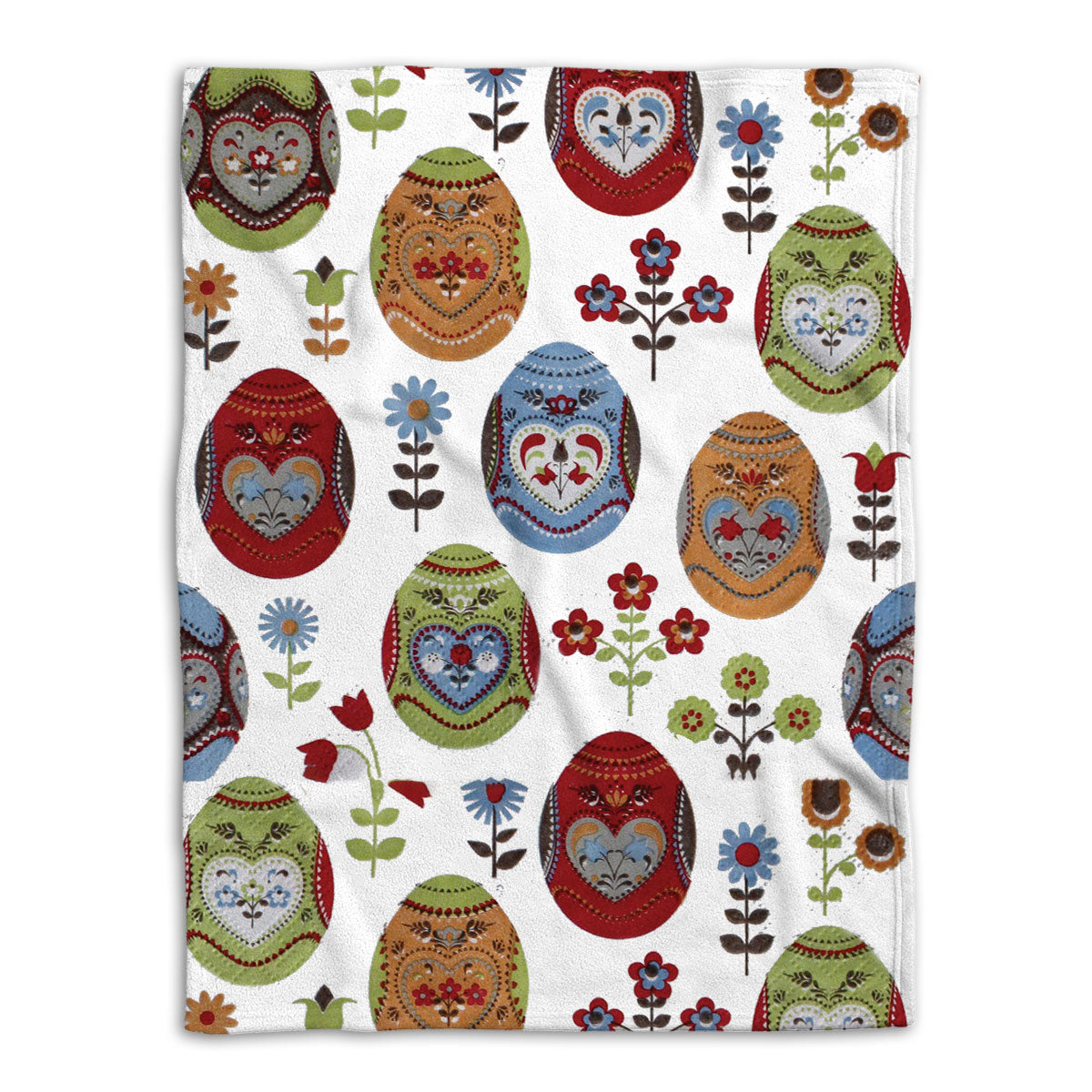 Easter Egg Blanket Vintage Boho Flower Sugar Egg Holiday Idea Farm Sherpa Fleece Blanket Soft Cozy Plush Throw Blanket