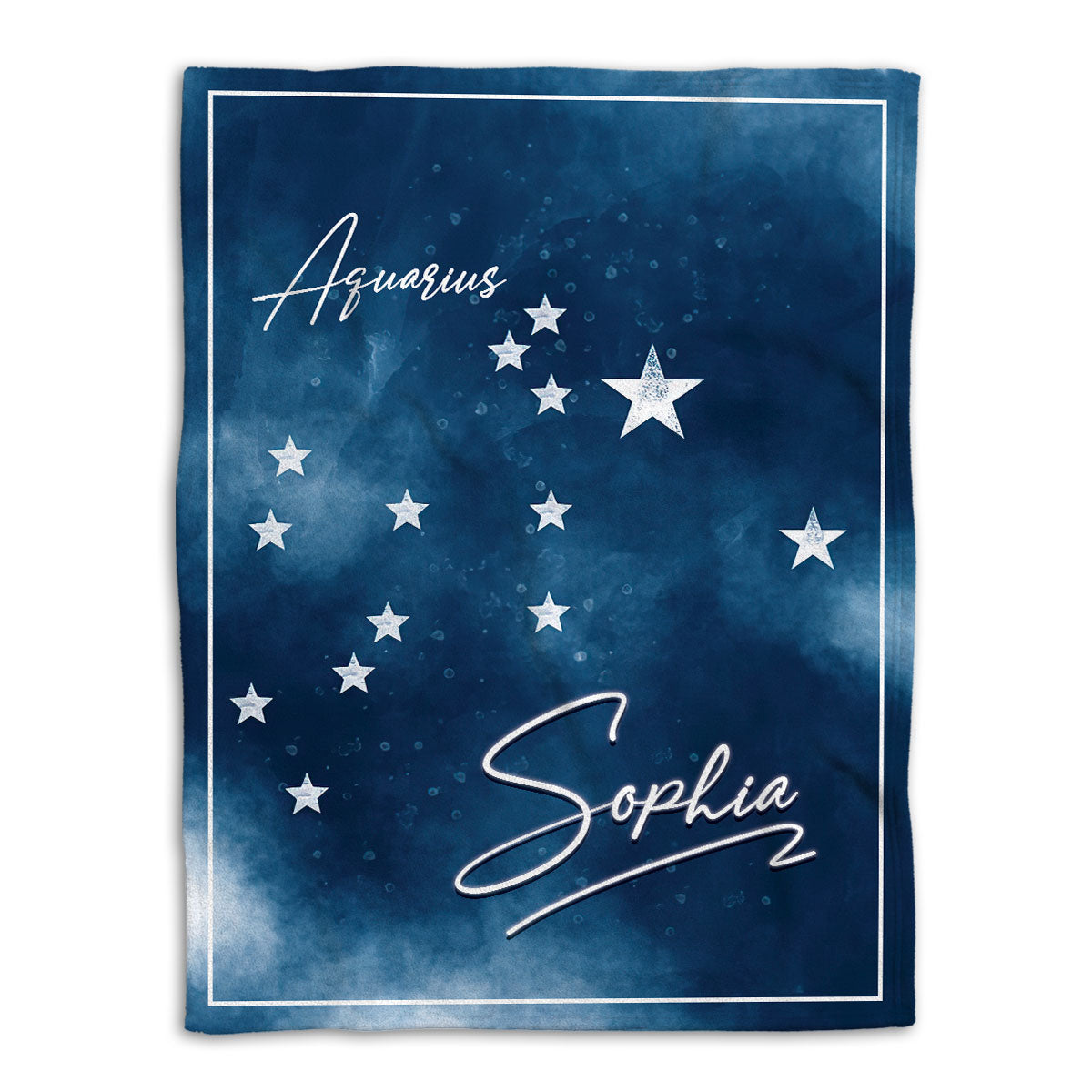 Petmytshirt Zodiac Blanket Aquarius Zodiac Sign Astrology Horoscopes Sherpa Fleece Blanket Custom Name Soft Cozy Plush Throw Blanket