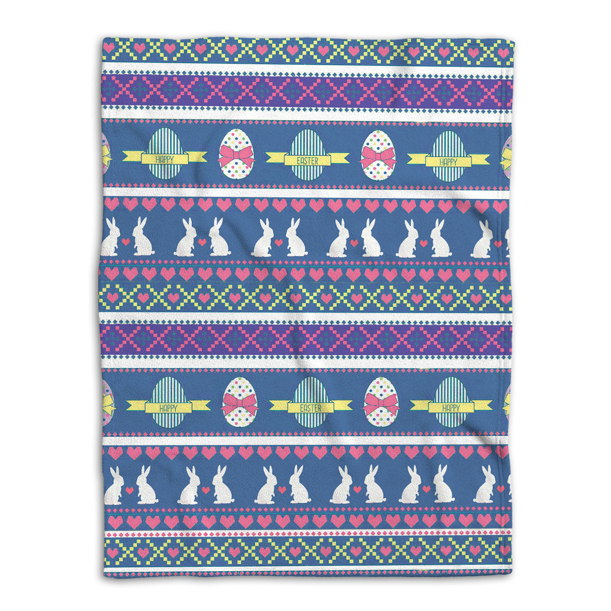 Rabbit Blanket Sugar Eagg Vintage Heart Rabbit Bunny Seasonal Idea Farm Sherpa Fleece Blanket Soft Cozy Plush Throw Blanket