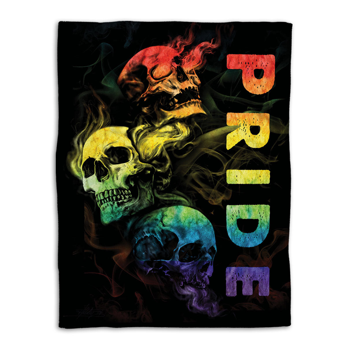 LGBT Blanket Rainbow Three Skull Talk No See No Hear No Evil Lgbt Pride Gothic Style Sherpa Fleece Blanket Soft Cozy Plush Throw Blanket