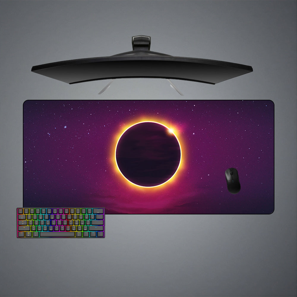 Allleftout Purple Hue Full Eclipse Design M-Xxl Size Gaming Mouse Pad, Computer Desk Mat