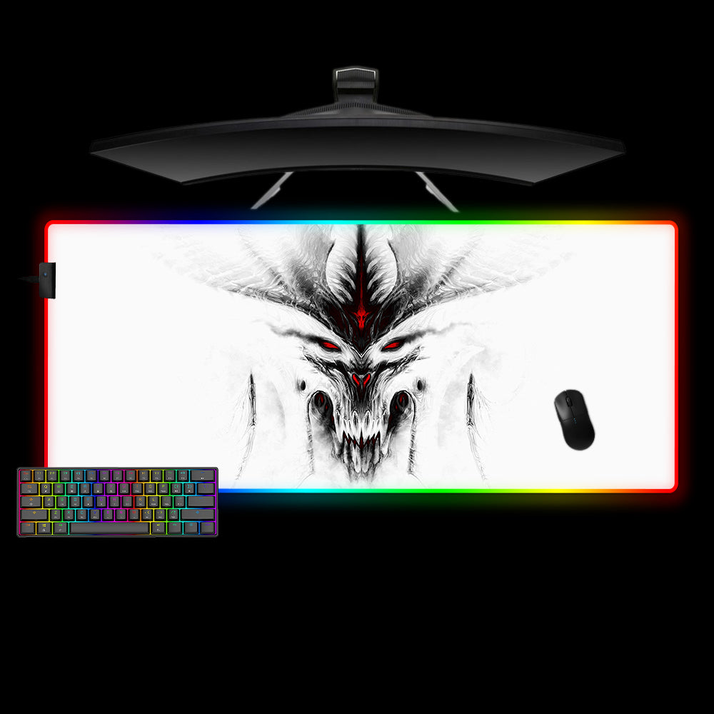 Allleftout Diablo Negative Design M-Xxl Size Rgb Gaming Mouse Pad, Computer Desk Mat