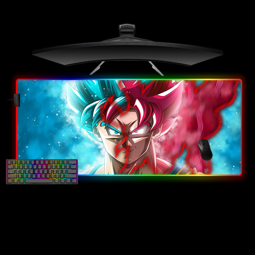 Allleftout Dragon Ball God Goku Design M-Xxl Size Rgb Gaming Mouse Pad, Computer Desk Mat