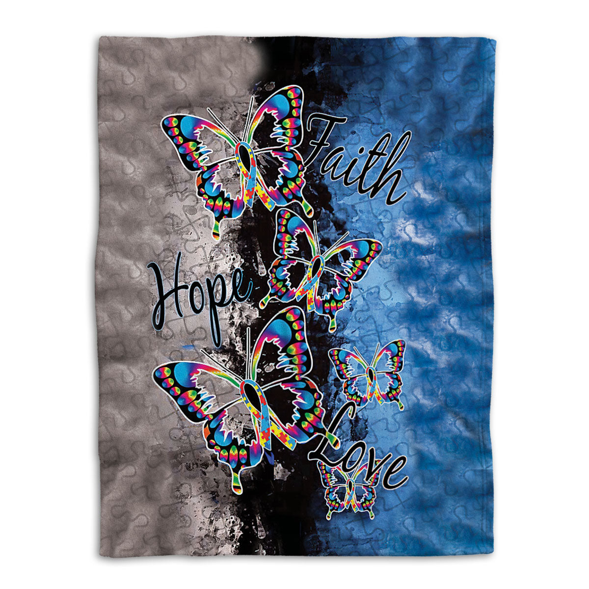 ButterflyAutism Blanket Autism Awareness Sherpa Fleece Blanket Soft Cozy Plush Throw Blanket