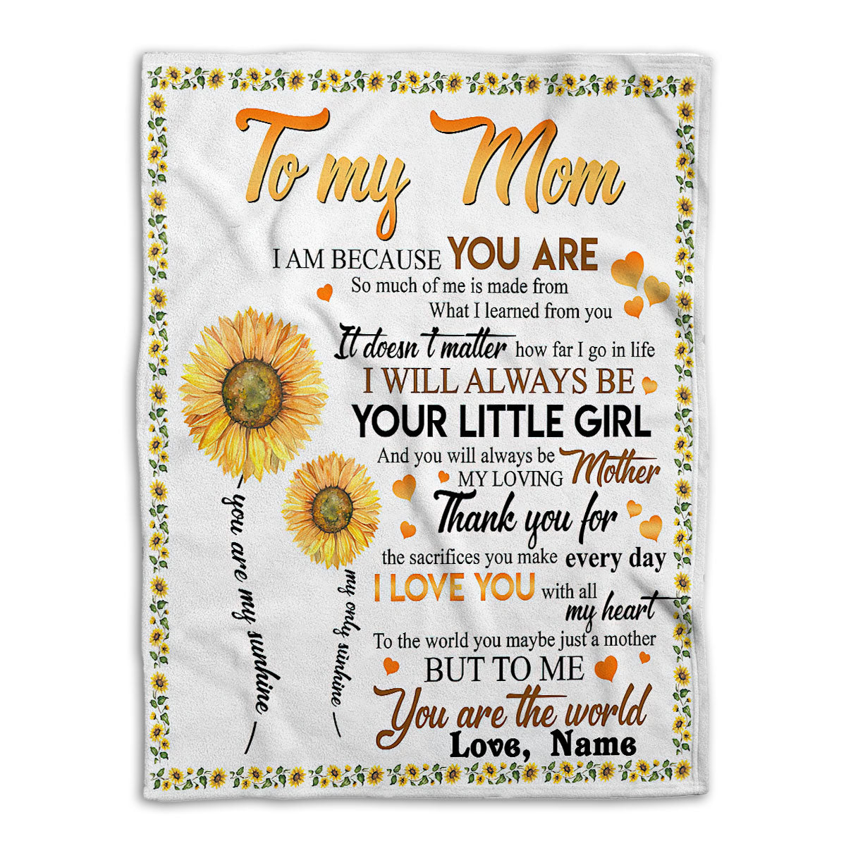 Petmytshirt Gift For Mom Blanket Gifts For Mom From Daughter To My Mom Sherpa Fleece Blanket Custom Name Soft Cozy Plush Throw Blanket
