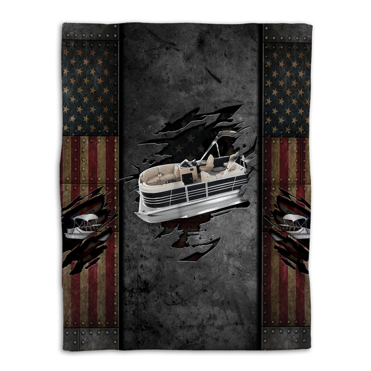 Pontoon Blanket Pontoon Boat Pontooning For Pontoon Lover Crack Pattern Sherpa Fleece Blanket Soft Cozy Plush Throw Blanket