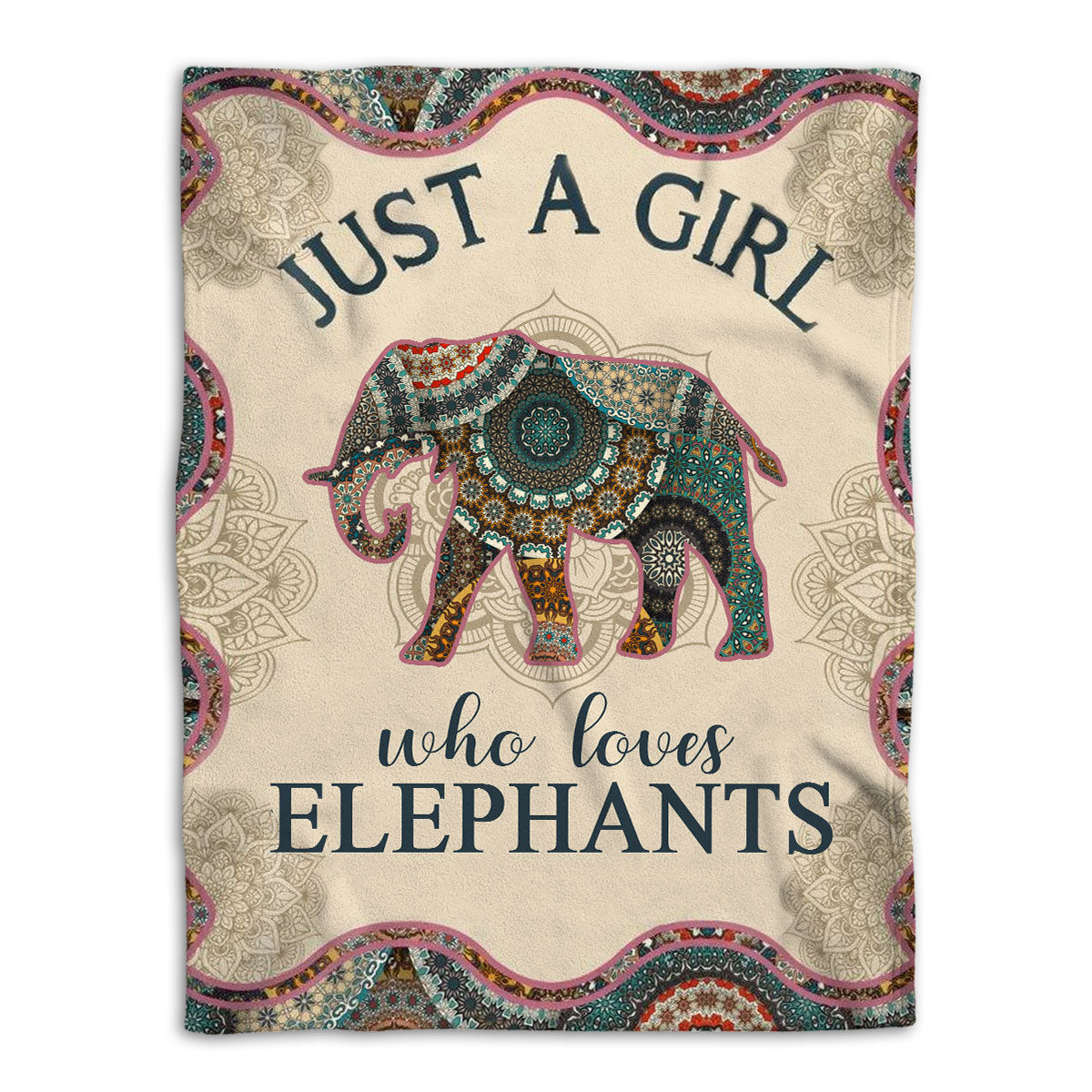 Elephant Blanket Elephant Mandala Animal Lover Gift Sherpa Fleece Blanket Soft Cozy Plush Throw Blanket