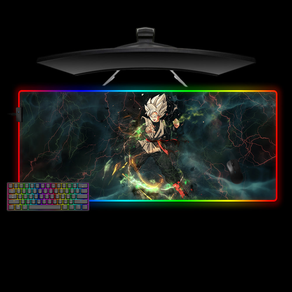 Allleftout Dragon Ball Goku Black Design M-Xxl Size Rgb Gaming Mouse Pad, Computer Desk Mat