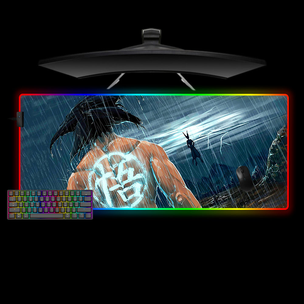 Allleftout Dragon Ball Goku Vs Beerus Design M-Xxl Size Rgb Gaming Mouse Pad, Computer Desk Mat