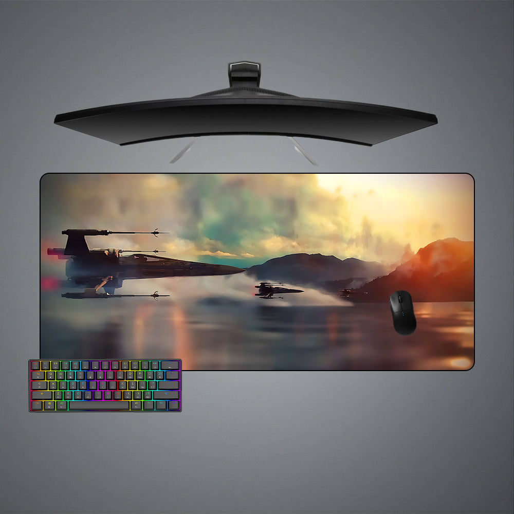 Allleftout Star Wars X-Wings Design M-Xxl Size Gaming Mouse Pad, Computer Desk Mat