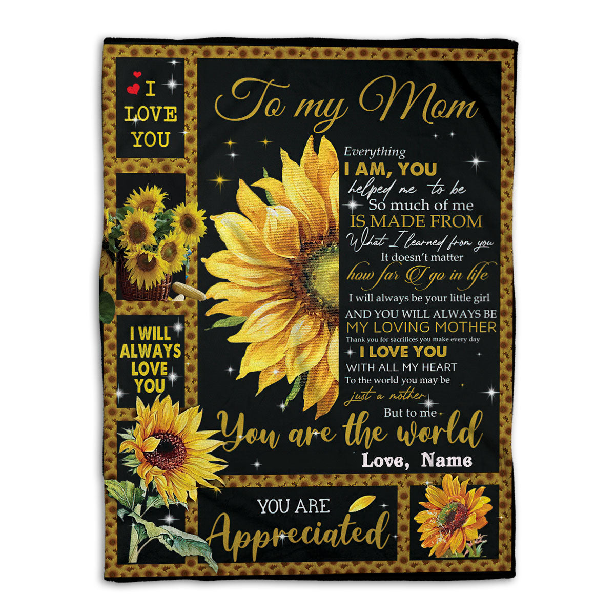 Petmytshirt Gift For Mom Blanket To My Mom For Mom From Daughter Sherpa Fleece Blanket Custom Name Soft Cozy Plush Throw Blanket