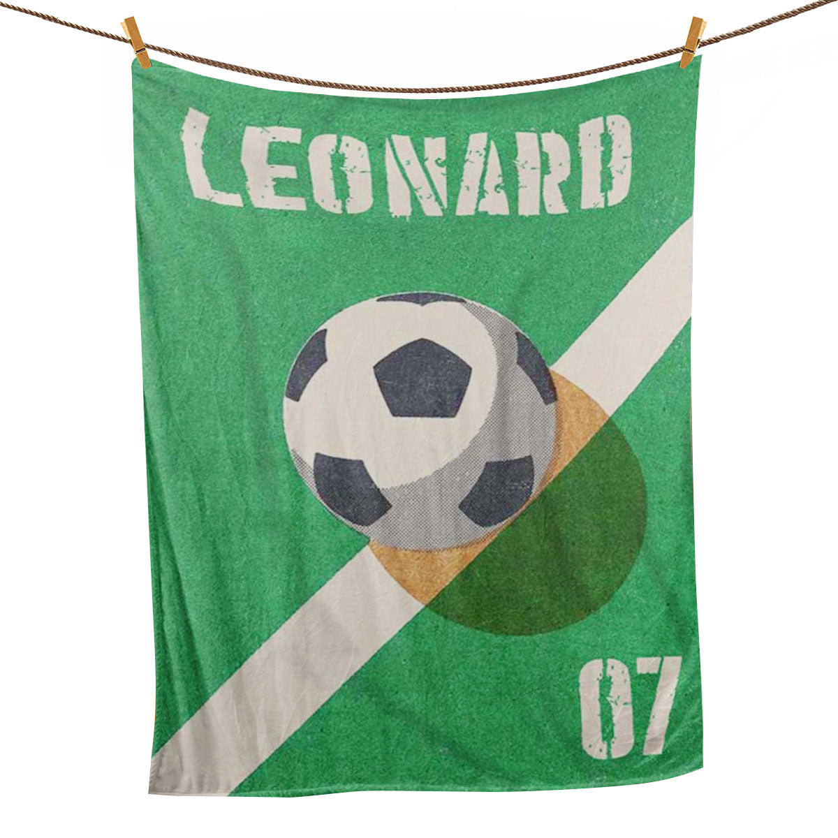 Petmytshirt Soccer Blanket Soccer Ball Field Sport Lover Gift Sherpa Fleece Blanket Custom Name Number Soft Cozy Plush Throw Blanket