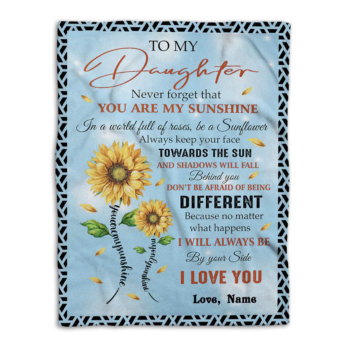 Petmytshirt Sunflower Blanket You Are My Sunshine Sherpa Fleece Blanket Soft Cozy Plush Throw Blanket For Daughter From Mom Dad