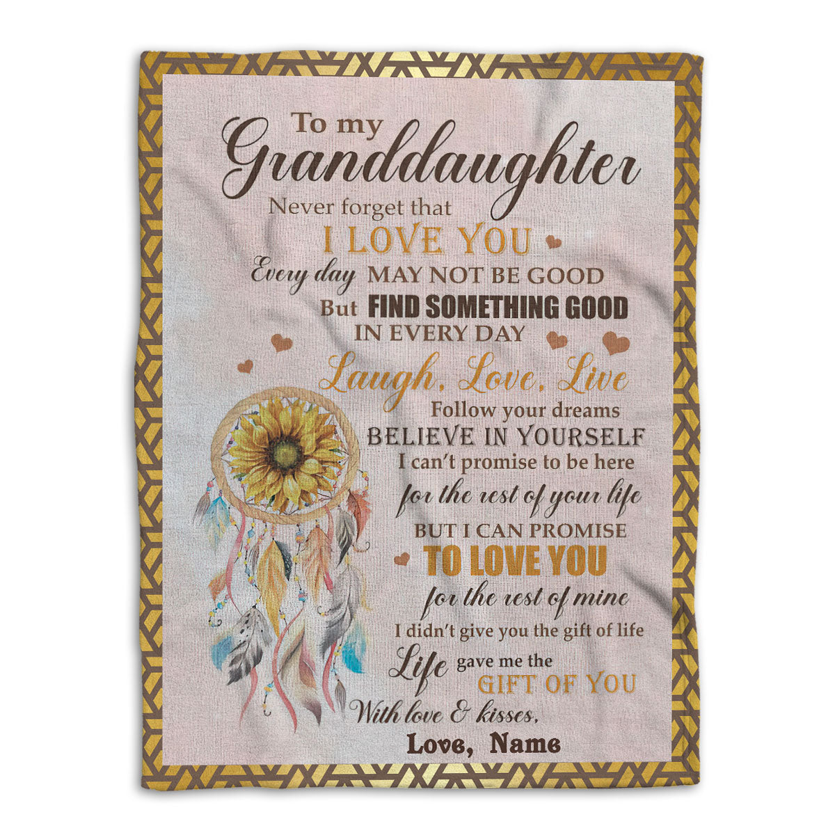 Petmytshirt Blanket To My Granddaughter Never Forget That I Love You Sherpa Fleece Blanket Custom Name Soft Cozy Plush Throw Blanket