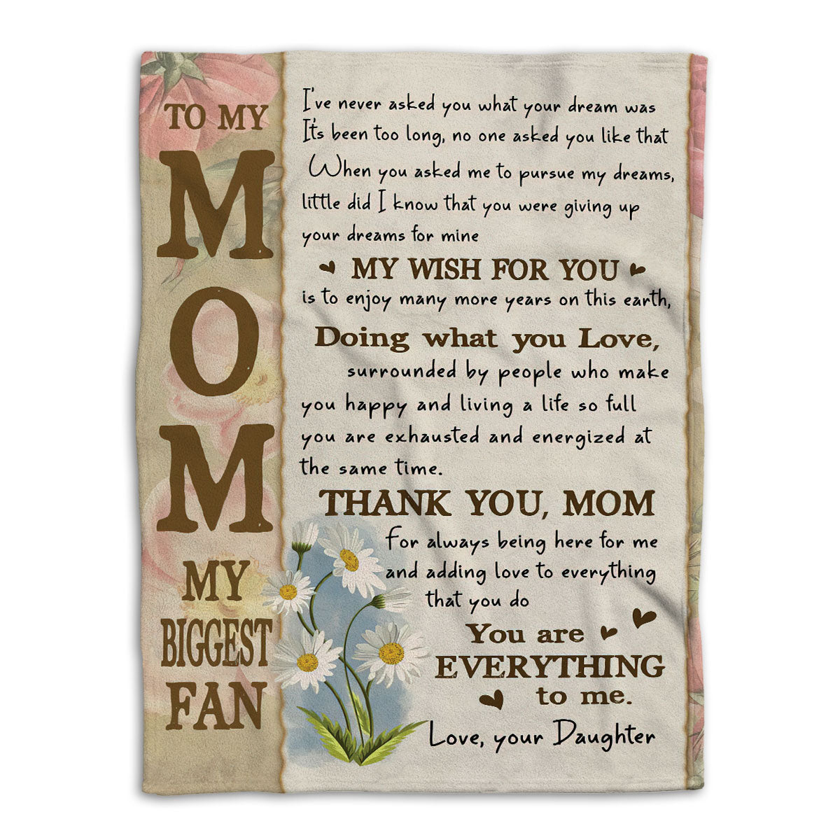 Gift For Mom Blanket To My Mom For Mom Women From Daughter Sherpa Fleece Blanket Soft Cozy Plush Throw Blanket
