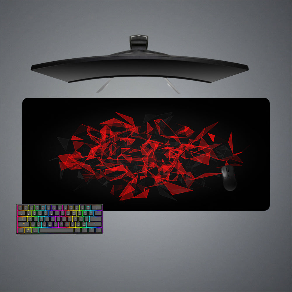 Allleftout Red Poly Shards Design M-Xxl Size Gaming Mouse Pad, Computer Desk Mat