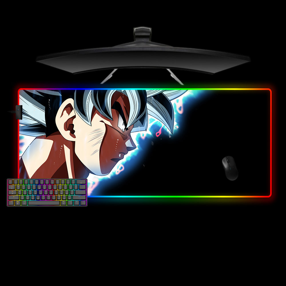 Allleftout Dragon Ball Goku Left Side Design M-Xxl Size Rgb Gaming Mouse Pad, Computer Desk Mat