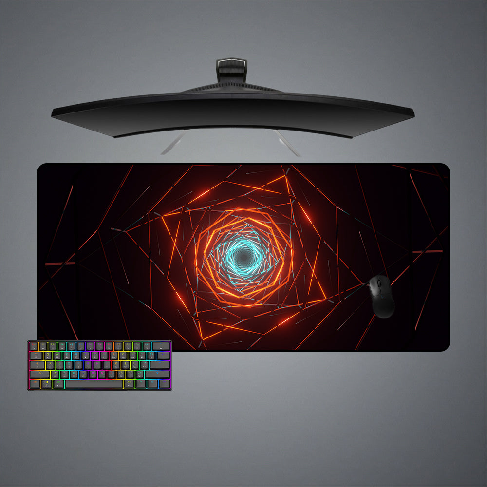 Allleftout Geometry Tunnel Design M-Xxl Size Gaming Mouse Pad, Computer Desk Mat