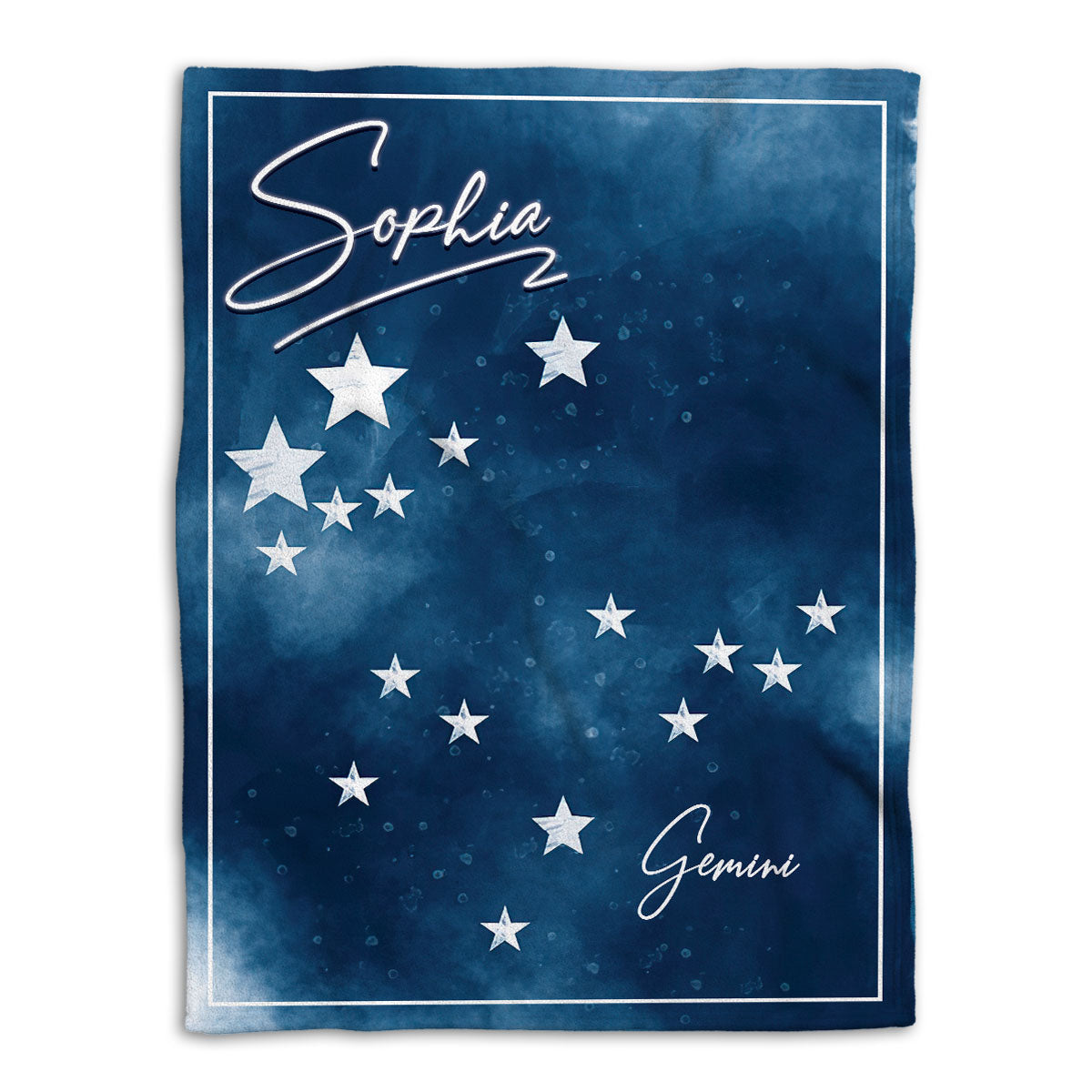 Petmytshirt Zodiac Blanket Gemini Sign Astrology Horoscopes Celestrial Sherpa Fleece Blanket Custom Name Soft Cozy Plush Throw Blanket