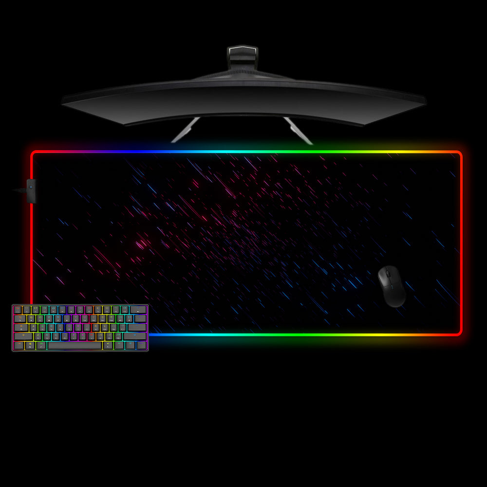 Allleftout Red And Blue Rain Design M-Xxl Size Rgb Gaming Mouse Pad, Computer Desk Mat