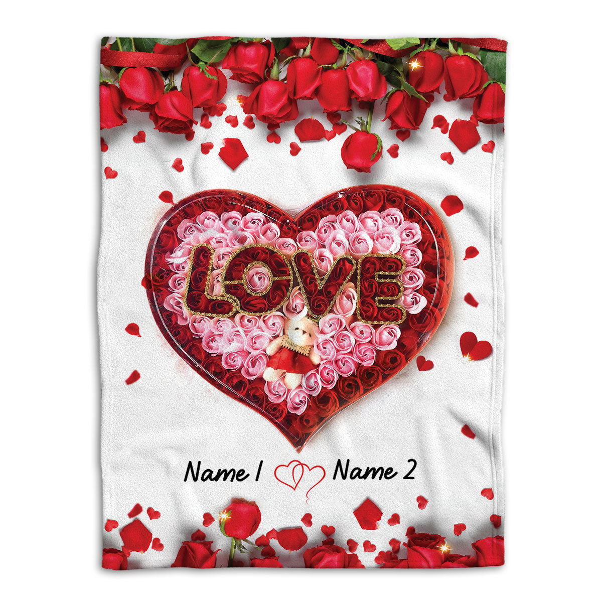 Petmytshirt Couple Blanket Couple Precious Moment Sherpa Fleece Blanket Custom Name Soft Cozy Plush Throw Blanket